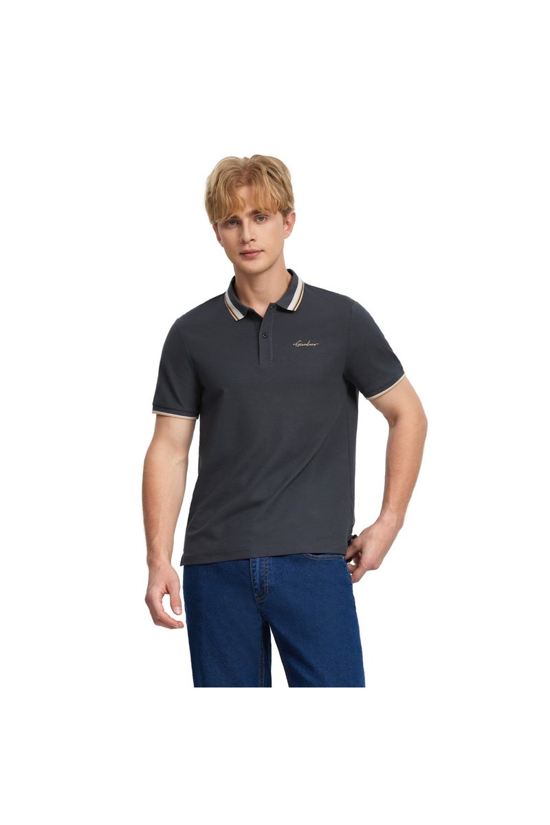 GIORDANO Gray Men's Signature Polo - Image 4